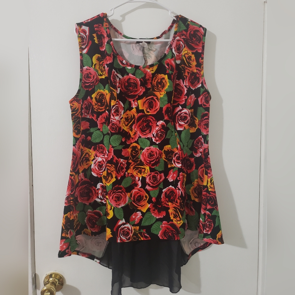 3x Plus Size Floral Top